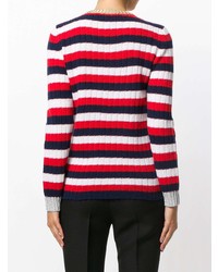 Pull à col rond imprimé multicolore Gucci