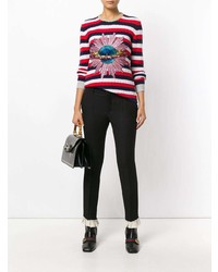 Pull à col rond imprimé multicolore Gucci