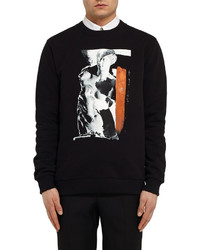 Pull à col rond imprimé noir et blanc Givenchy