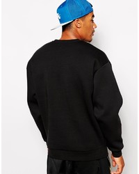 Pull à col rond imprimé noir Asos