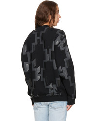 Pull à col rond imprimé noir Marcelo Burlon County of Milan