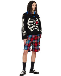 Pull à col rond imprimé noir Charles Jeffrey Loverboy