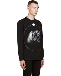 Pull à col rond imprimé noir Givenchy