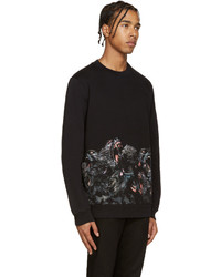 Pull à col rond imprimé noir Givenchy