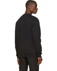 Pull à col rond imprimé noir Raf Simons