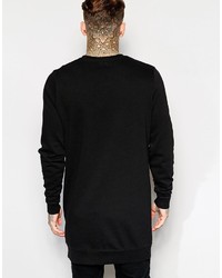 Pull à col rond imprimé noir Asos