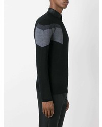 Pull à col rond imprimé noir Les Hommes