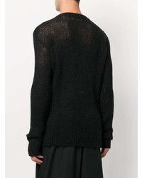 Pull à col rond imprimé noir McQ Alexander McQueen