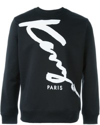 Pull à col rond imprimé noir Kenzo