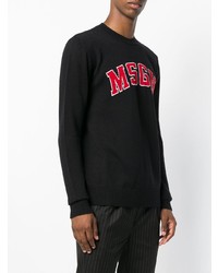 Pull à col rond imprimé noir MSGM