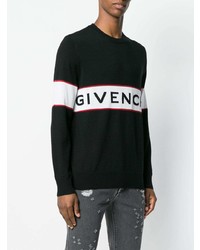 Pull à col rond imprimé noir Givenchy