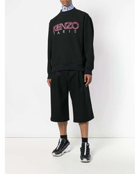 Pull à col rond imprimé noir Kenzo