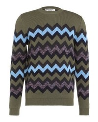 Pull à col rond imprimé olive Essentiel Antwerp