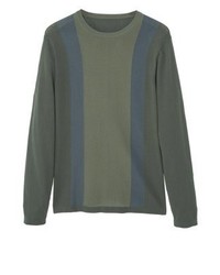 Pull à col rond imprimé olive Mango
