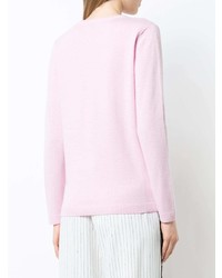 Pull à col rond imprimé rose Bella Freud