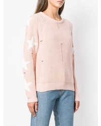 Pull à col rond imprimé rose Zoe Karssen