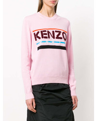 Pull à col rond imprimé rose Kenzo