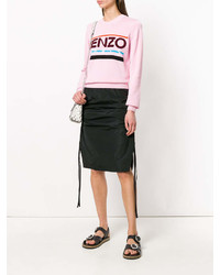 Pull à col rond imprimé rose Kenzo