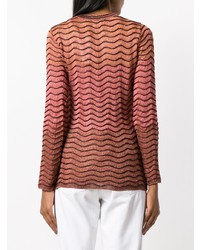 Pull à col rond imprimé rose M Missoni