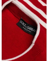 Pull à col rond imprimé rouge Dolce & Gabbana