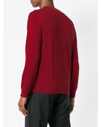 Pull à col rond imprimé rouge Z Zegna