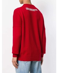 Pull à col rond imprimé rouge Calvin Klein 205W39nyc