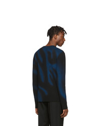 Pull à col rond imprimé tie-dye noir Balenciaga