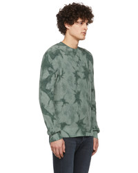 Pull à col rond imprimé tie-dye vert foncé rag & bone