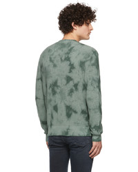 Pull à col rond imprimé tie-dye vert foncé rag & bone