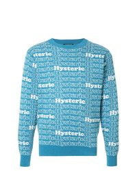 Pull à col rond imprimé turquoise Hysteric Glamour