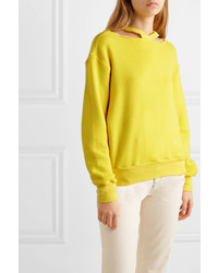 Pull à col rond jaune Unravel Project