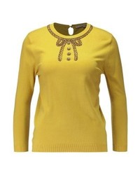 Pull à col rond jaune Derhy