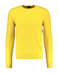 Pull à col rond jaune Drumohr