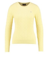 Pull à col rond jaune GANT