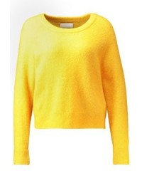 Pull à col rond jaune Samsøe & Samsøe