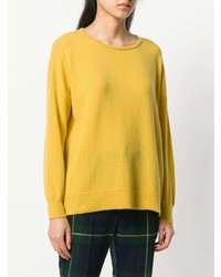 Pull à col rond jaune Incentive! Cashmere