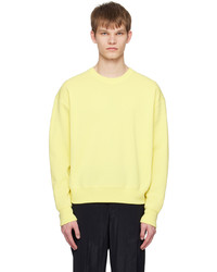 Pull à col rond jaune Solid Homme