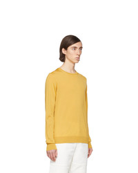 Pull à col rond jaune Lanvin