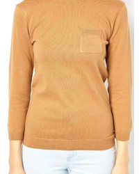 Pull à col rond marron clair Asos