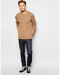 Pull à col rond marron clair Asos