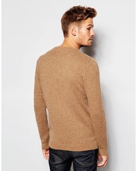 Pull à col rond marron clair Asos