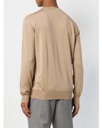 Pull à col rond marron clair Jil Sander