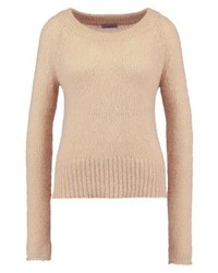 Pull à col rond marron clair Hunkydory
