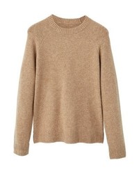 Pull à col rond marron clair Mango