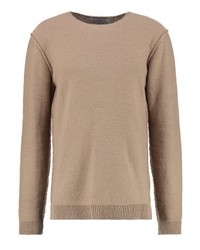 Pull à col rond marron clair Minimum