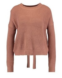 Pull à col rond marron clair Missguided