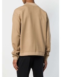 Pull à col rond marron clair Jil Sander