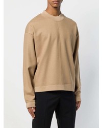 Pull à col rond marron clair Jil Sander