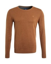 Pull à col rond marron clair Tom Tailor