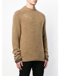 Pull à col rond marron clair Zadig & Voltaire